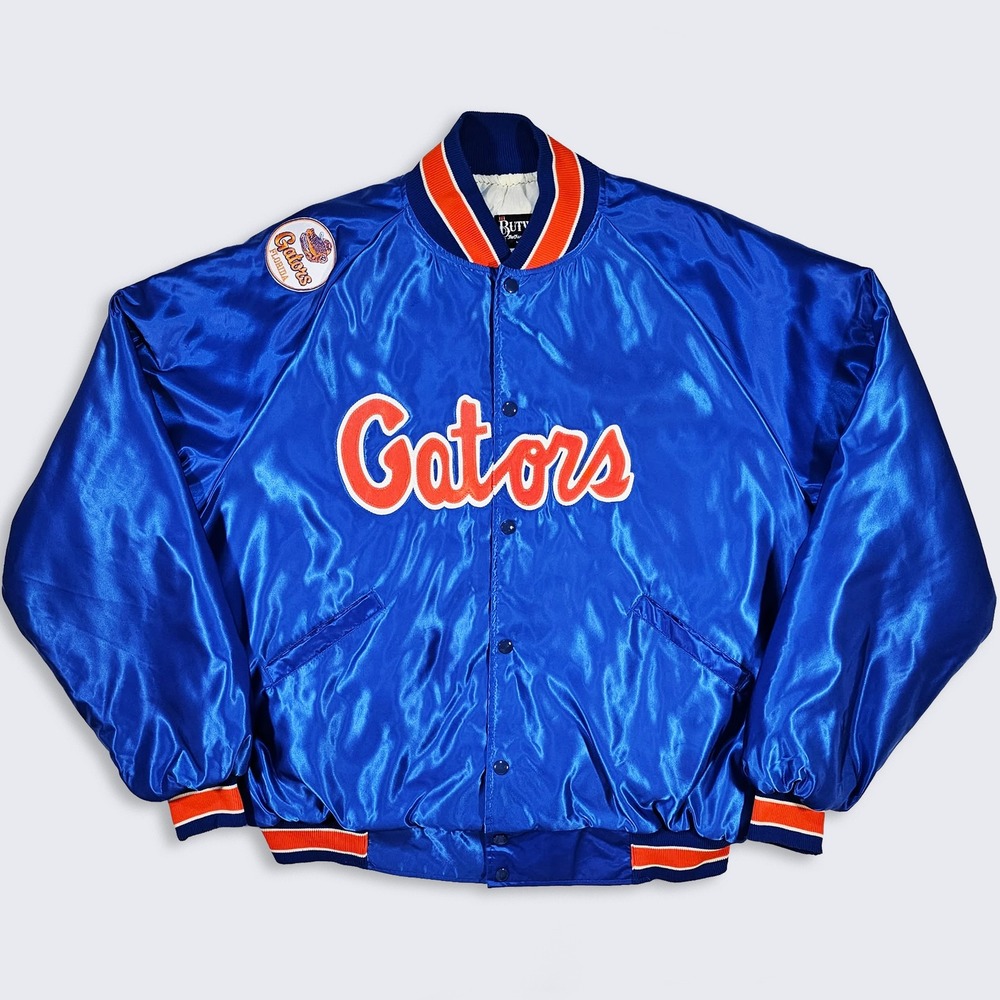 Florida Gators Vintage 80s Starter Style Satin Bomber Jacket